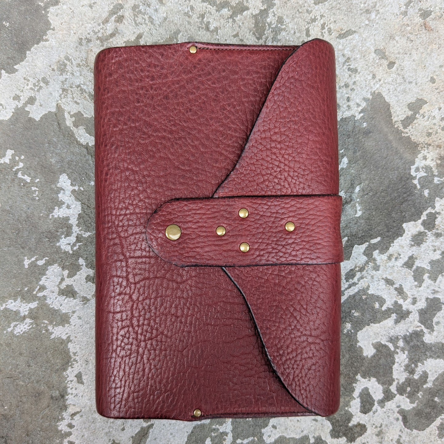 Burgundy Leather Bible Cover with ESV Thinline Bible