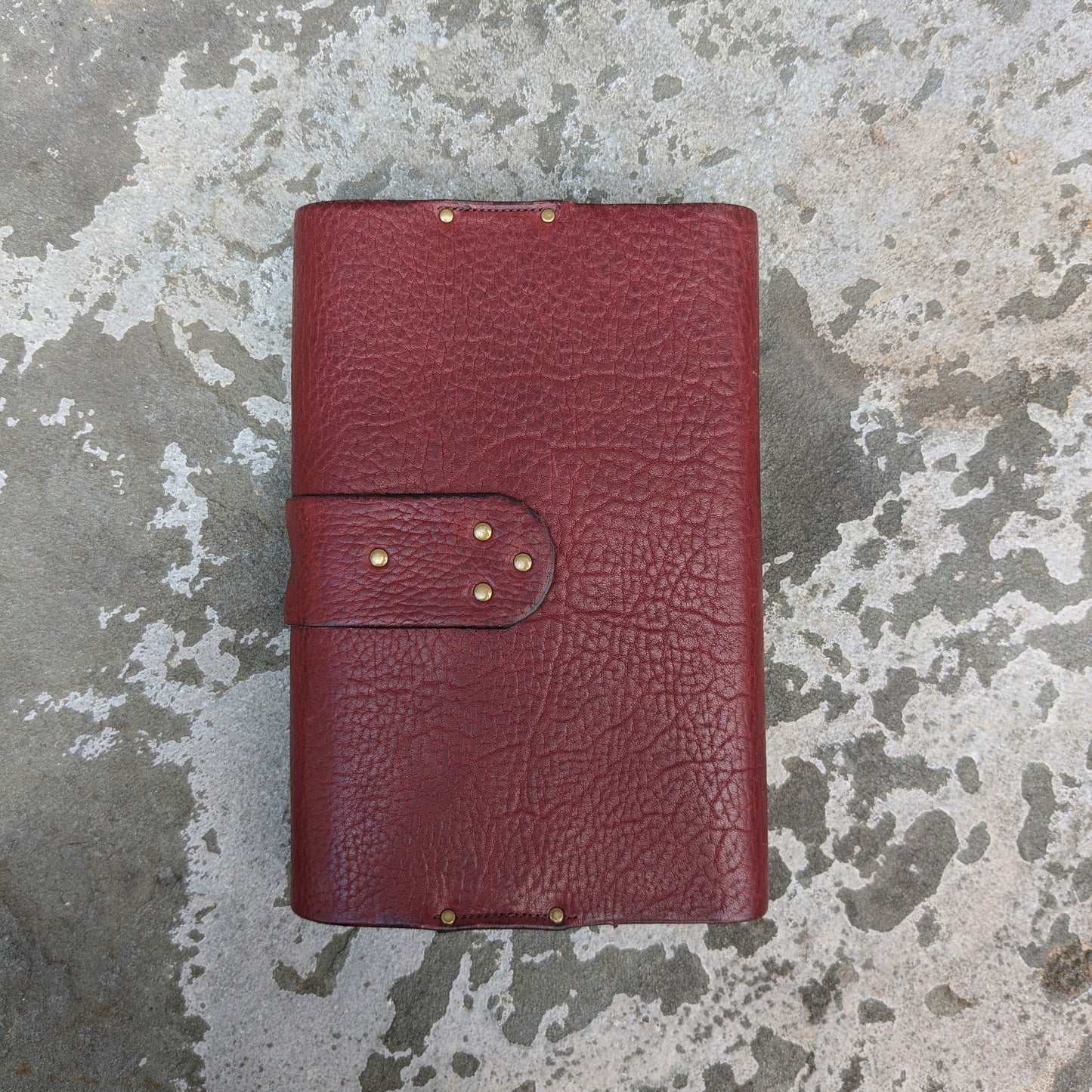 Burgundy Leather Bible Cover with ESV Thinline Bible