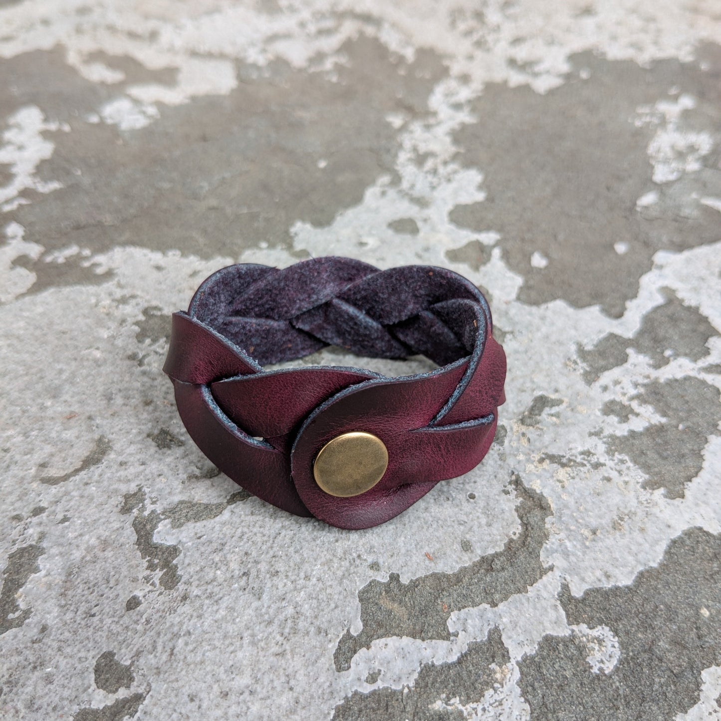 Three-Strand Braided Leather Bracelet