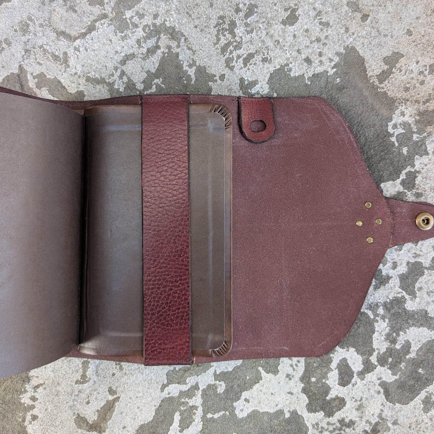 Burgundy Leather Bible Cover with Compact ESV Bible