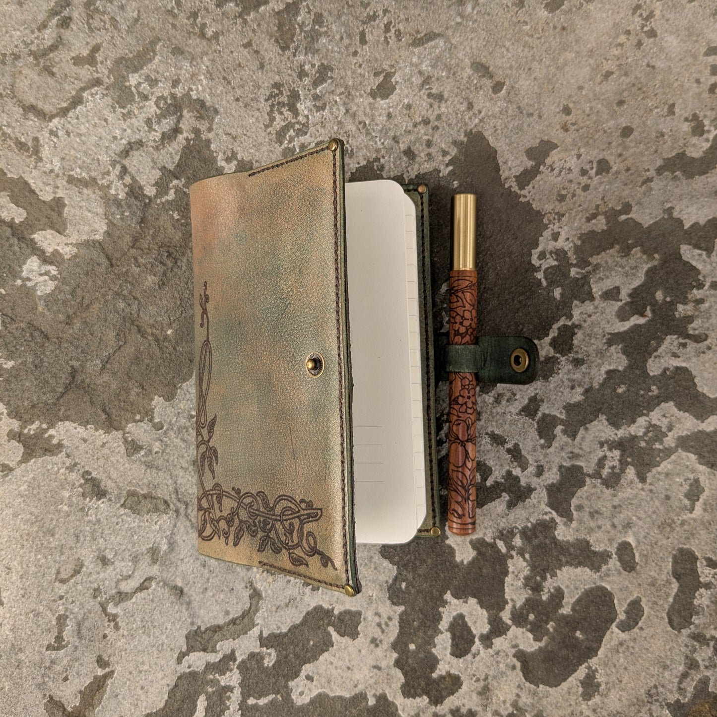 Scroll Corner Small Blue Journal