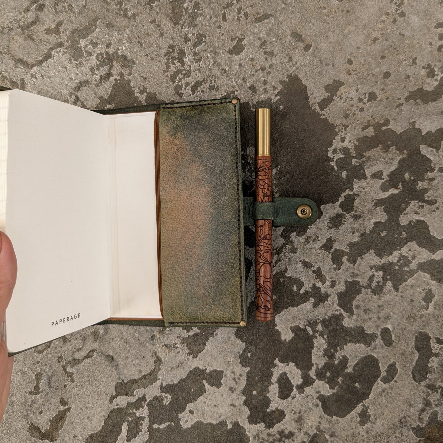 Scroll Corner Small Blue Journal