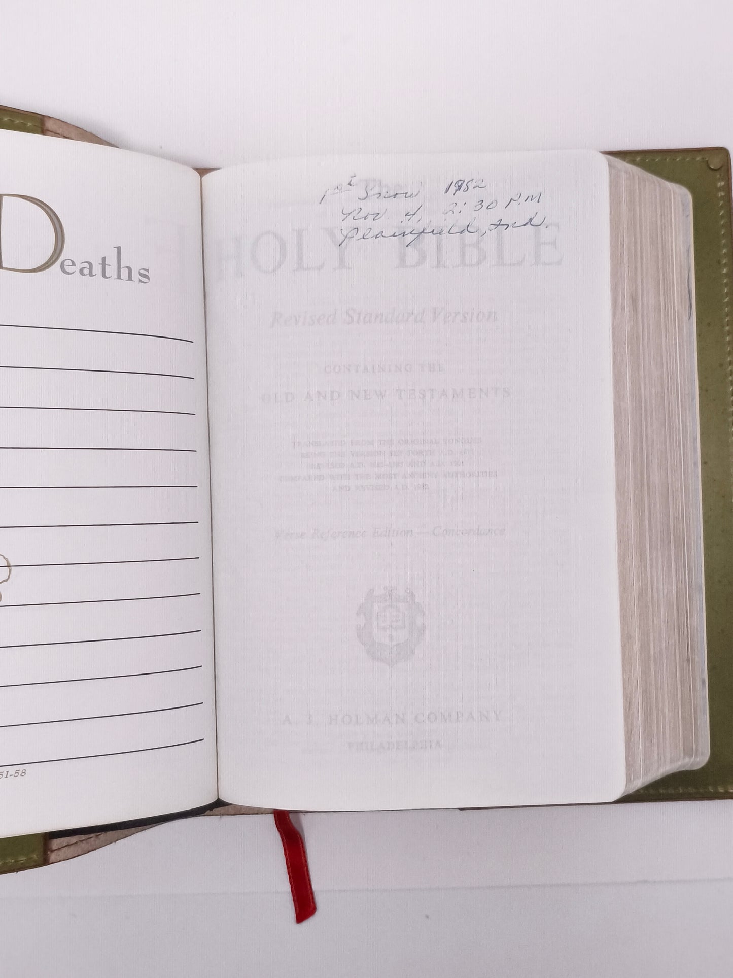 Vintage RSV Bible in Cover