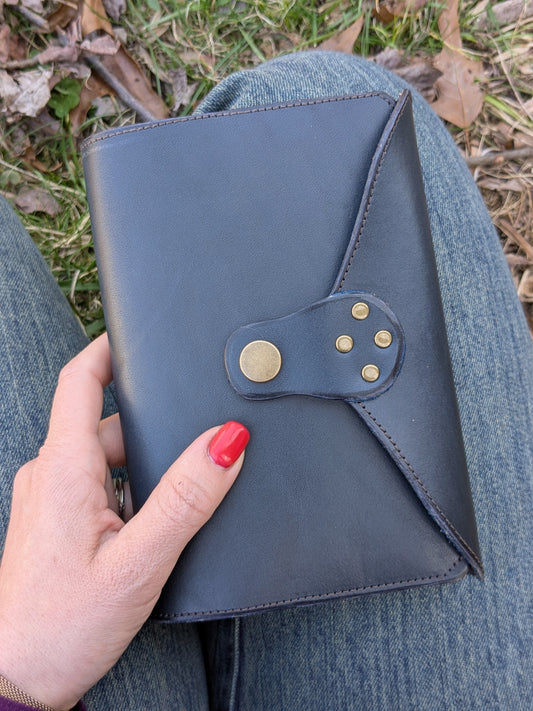 Navy Compact Bible Cover with ESV Bible