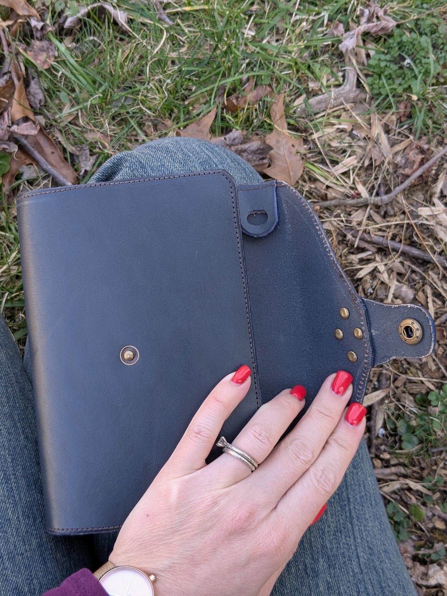 Navy Compact Bible Cover with ESV Bible