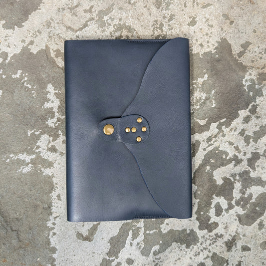 Navy Leather Journal Cover