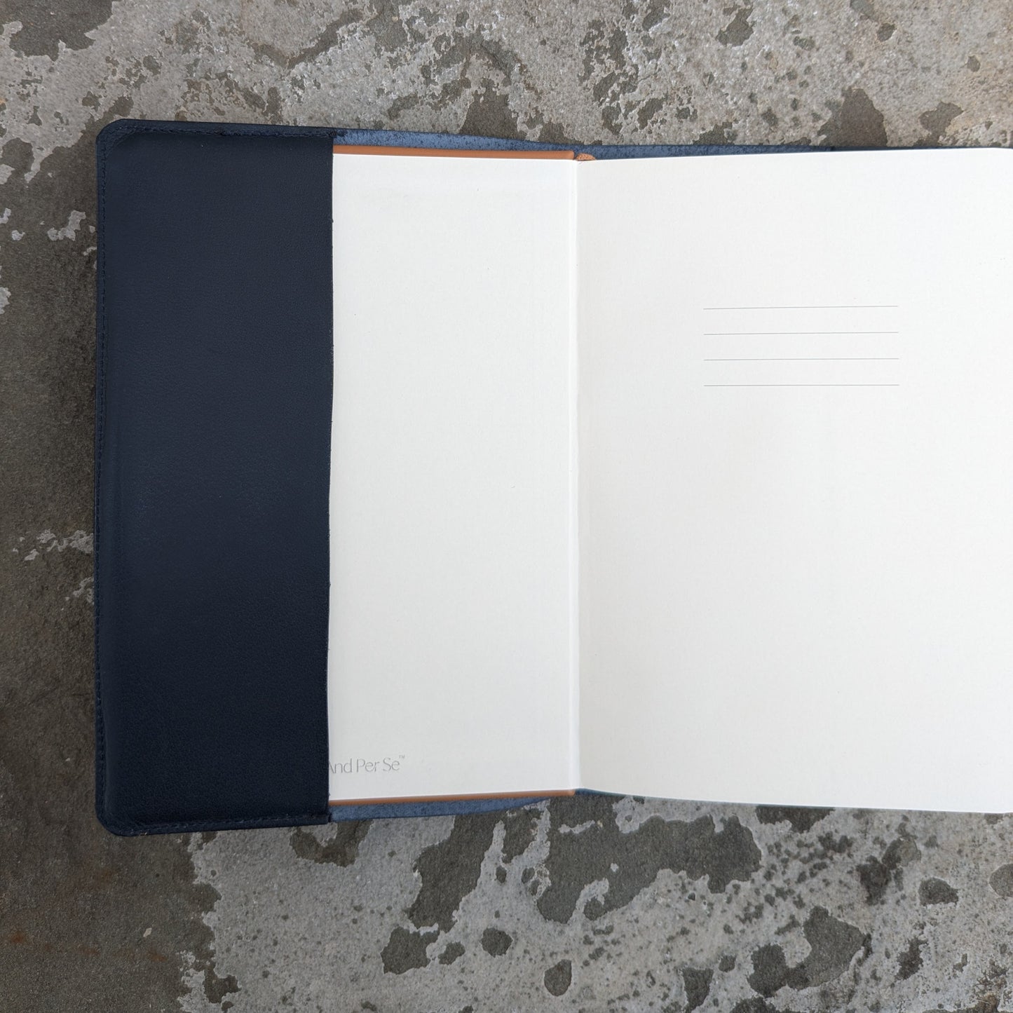 Navy Leather Journal Cover