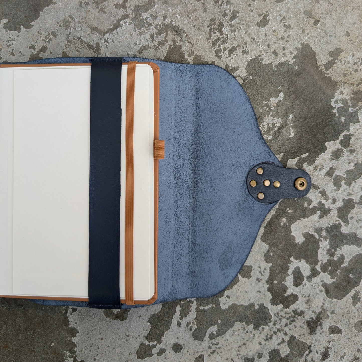 Navy Leather Journal Cover