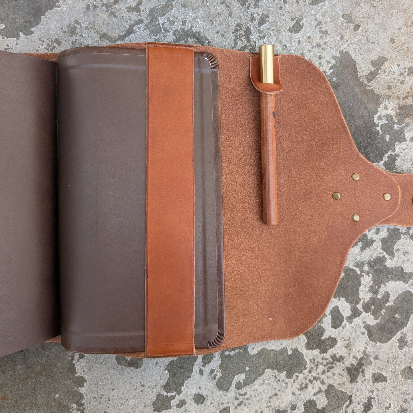 Bridle Leather Bible Cover with Thinline ESV Bible