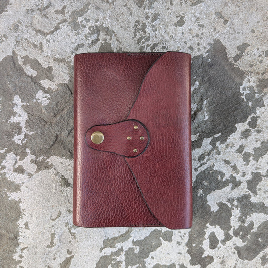 Burgundy Leather Bible Cover with Compact ESV Bible