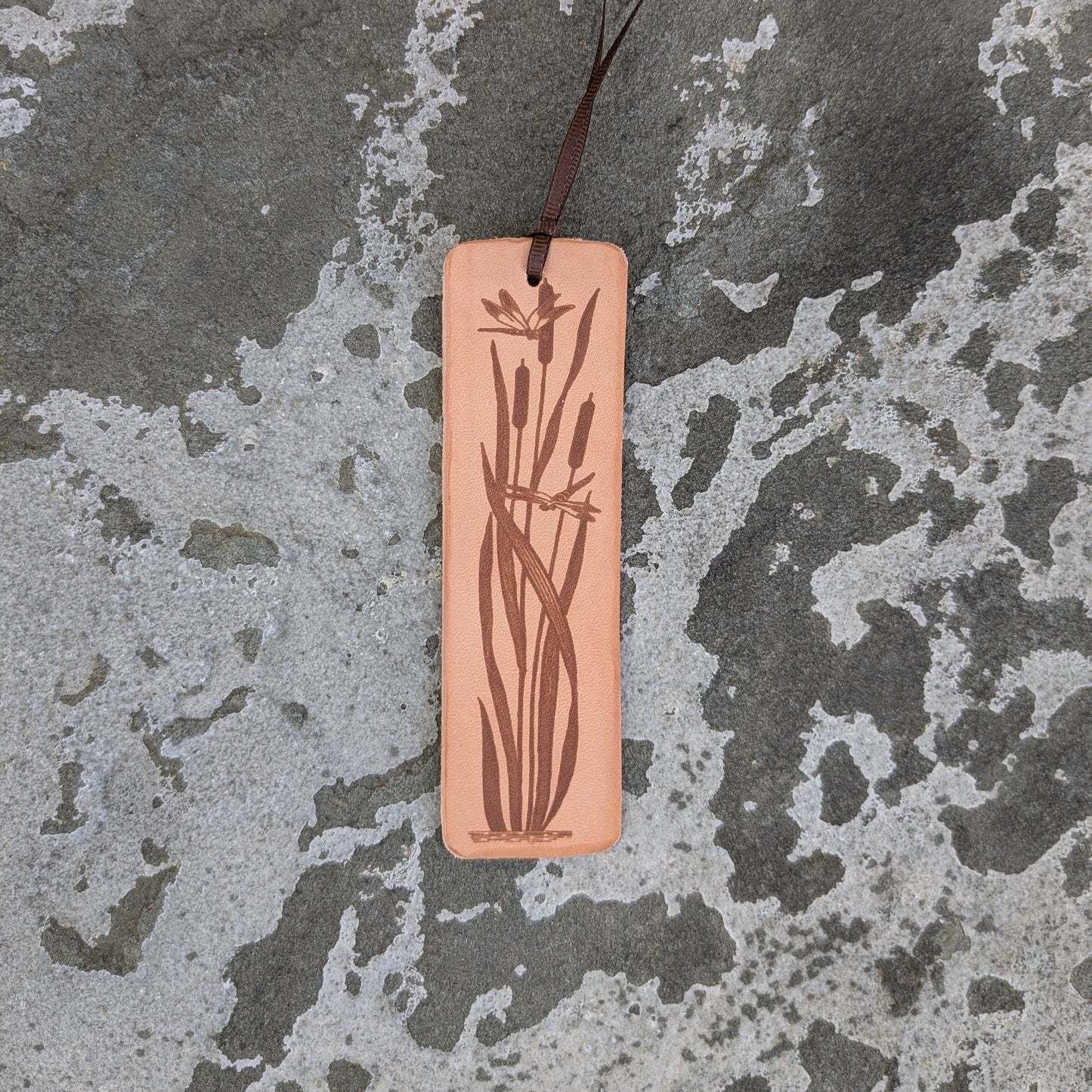 Engraved Leather Bookmark