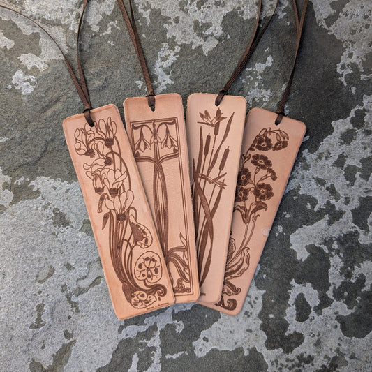 Engraved Leather Bookmark