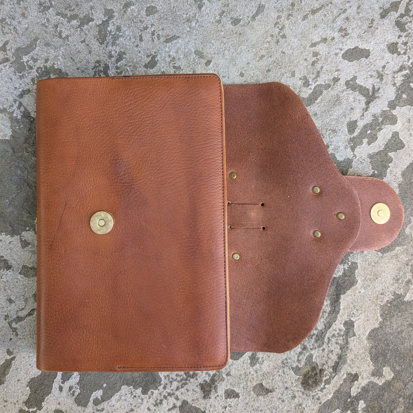 Milled Harness Leather Bible Cover with Thinline ESV Bible