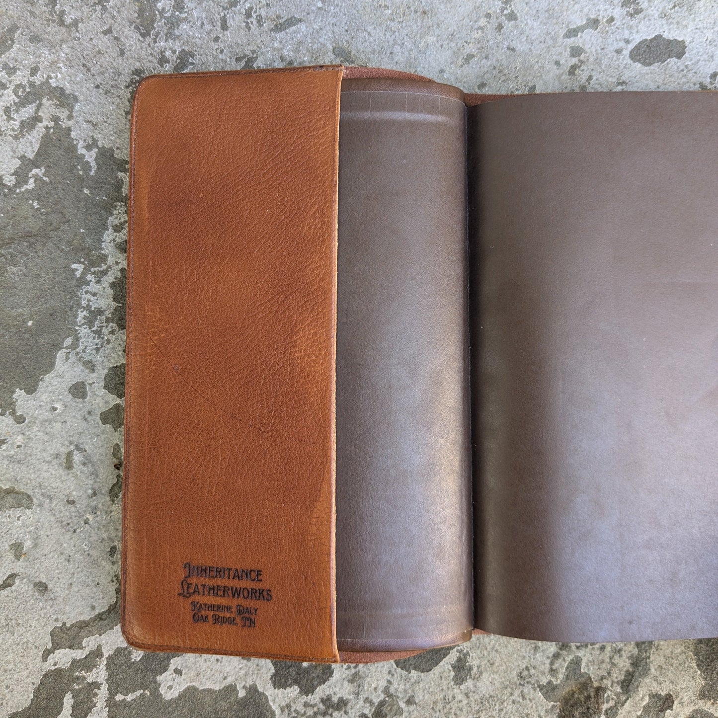 Milled Harness Leather Bible Cover with Thinline ESV Bible