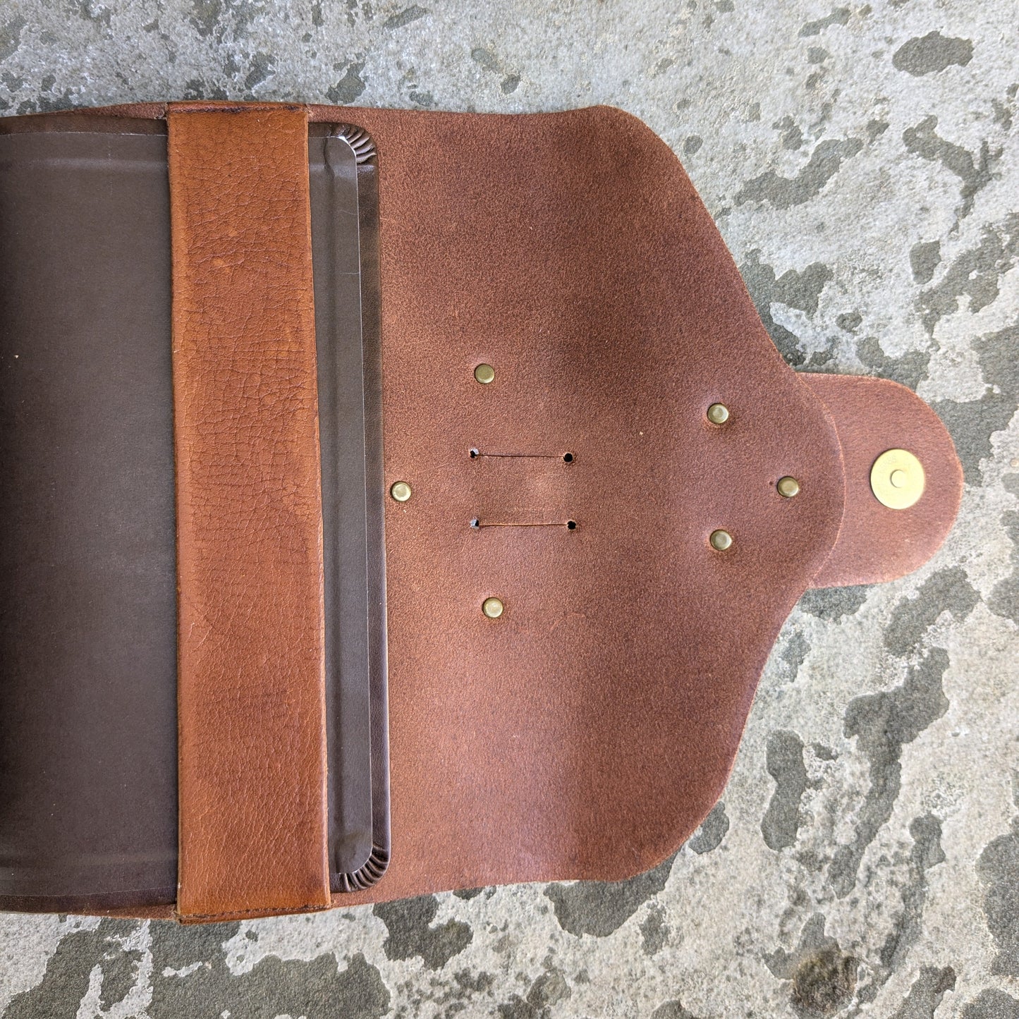 Milled Harness Leather Bible Cover with Thinline ESV Bible
