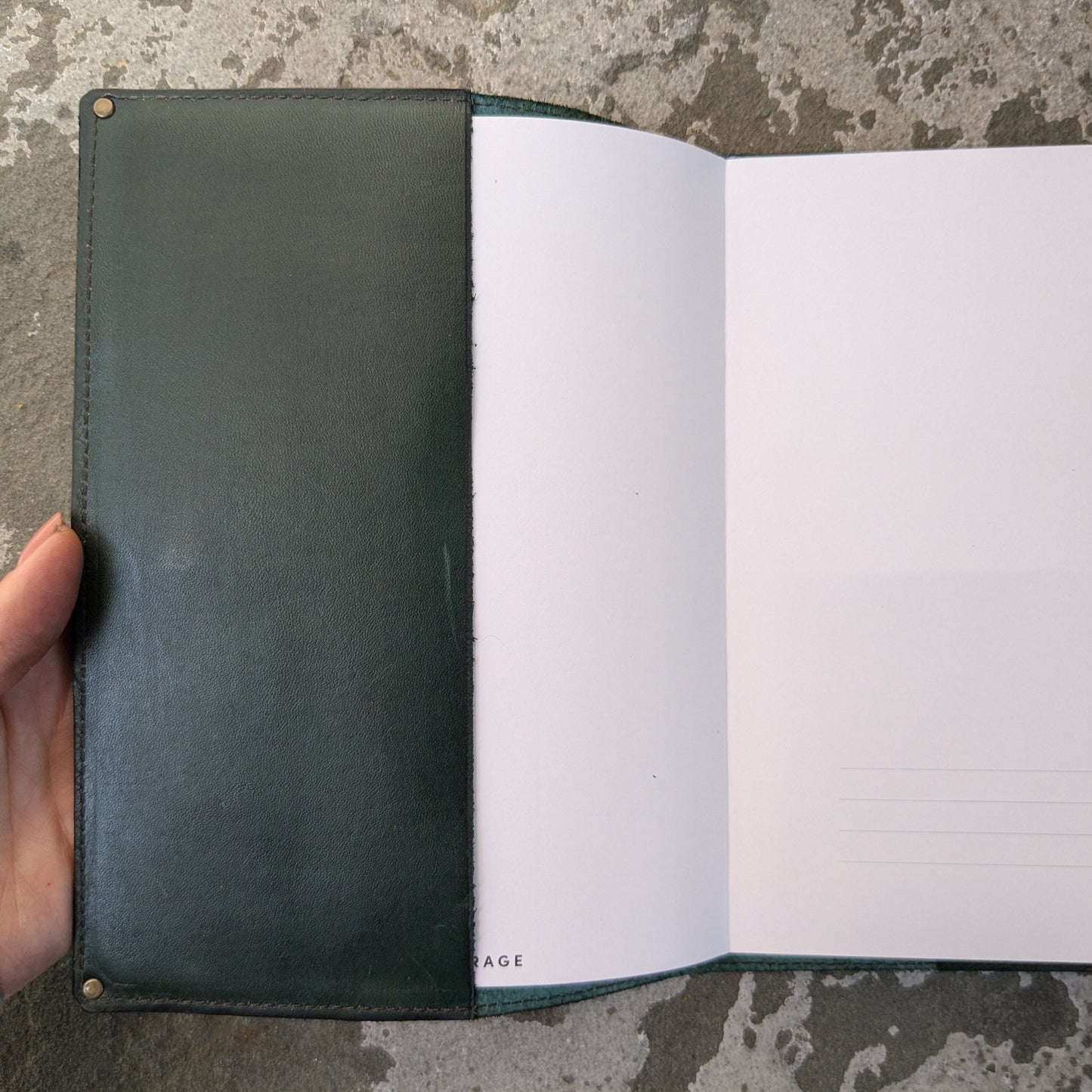 Melancholy Journal in Teal - Large
