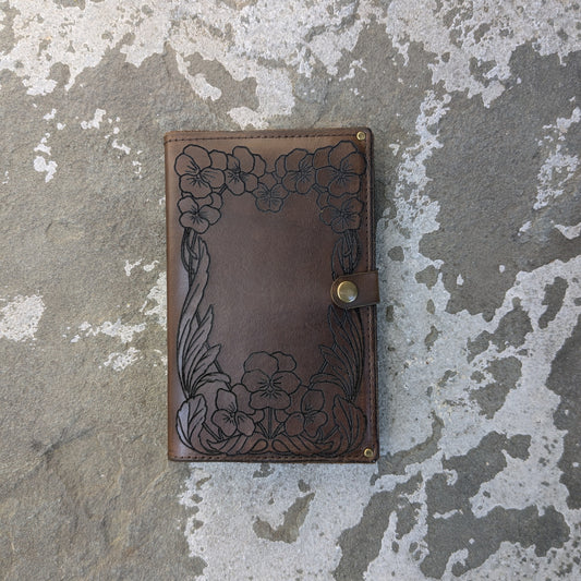 Pansies Journal in Deep Olive - Small