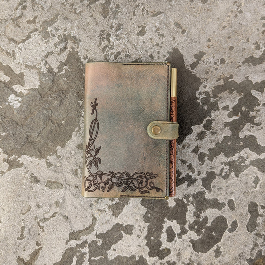 Scroll Corner Small Blue Journal