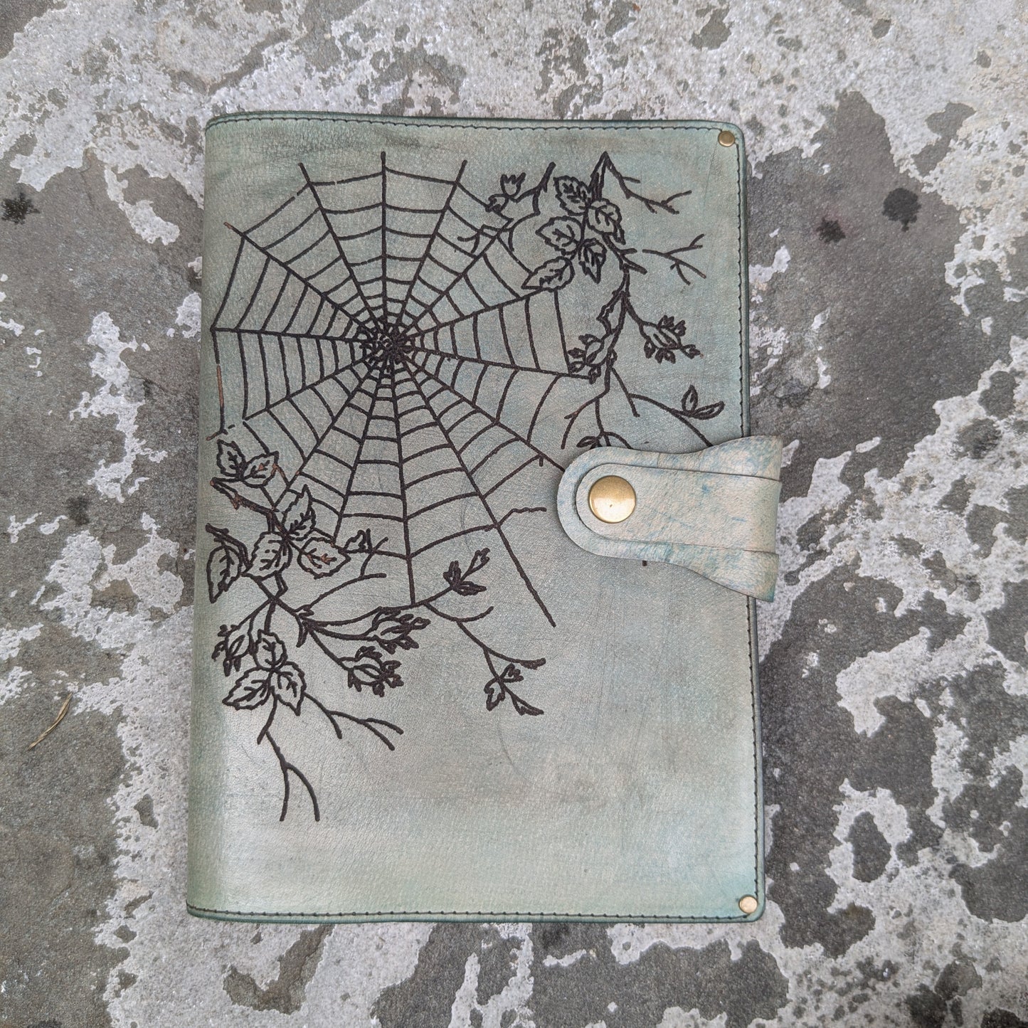 Blue Spiderweb Large Journal