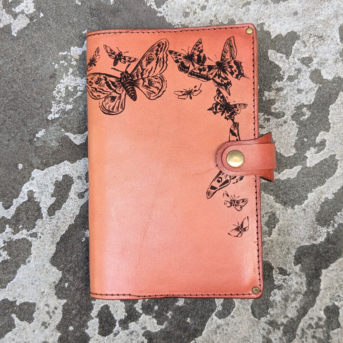 Peach Butterflies and Moths Small Journal
