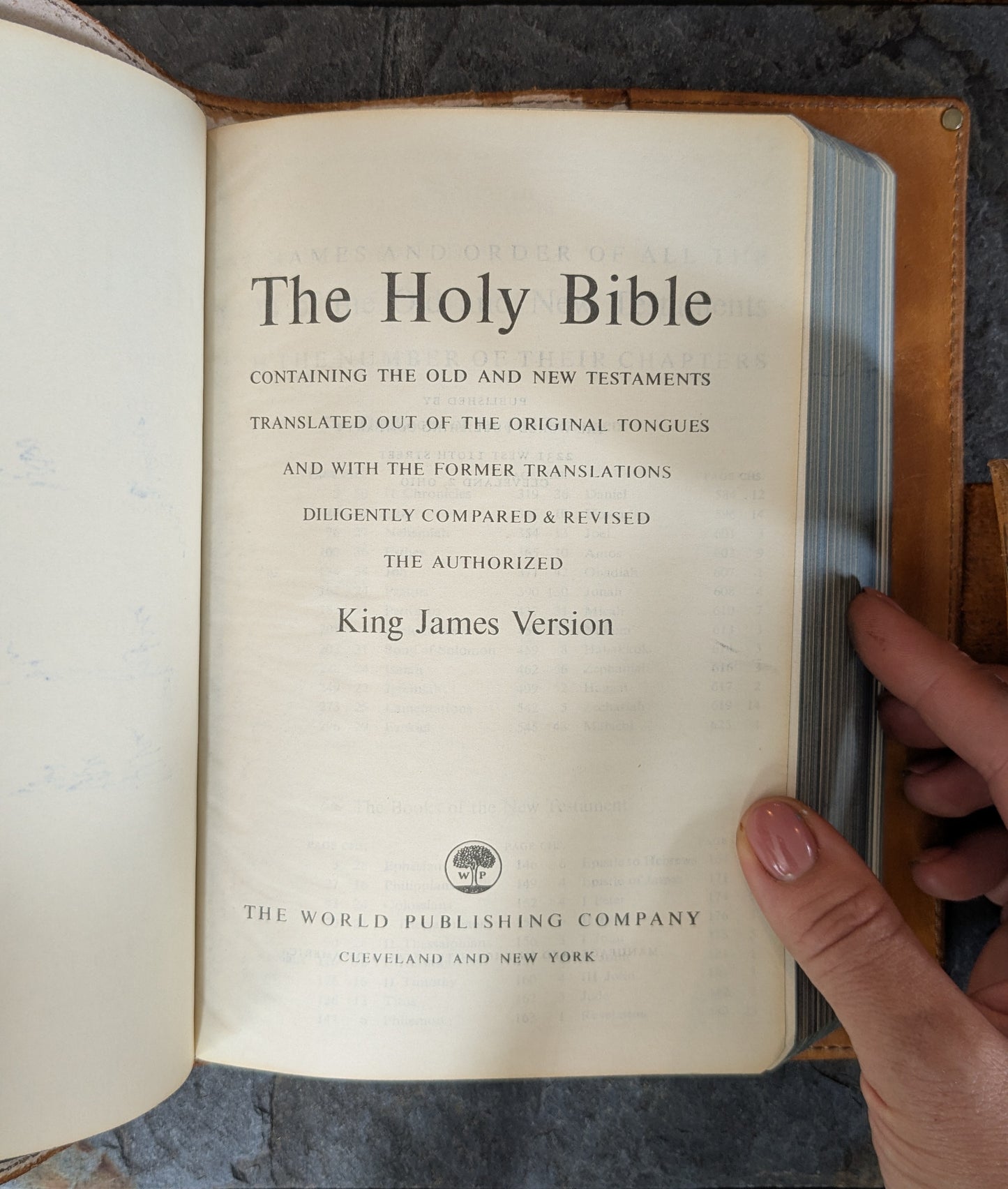 Vintage KJV Bible in Custom Leather Cover