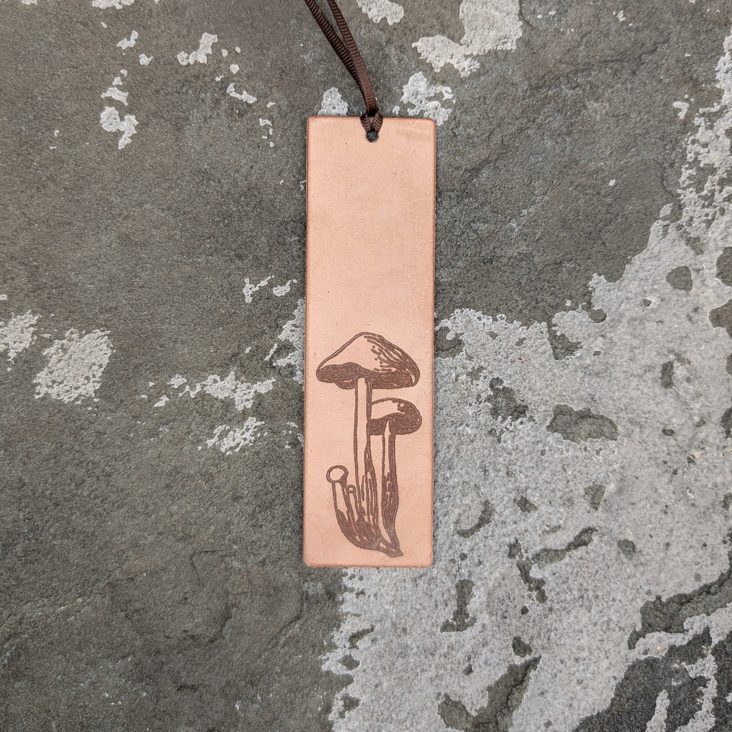 Engraved Leather Bookmark