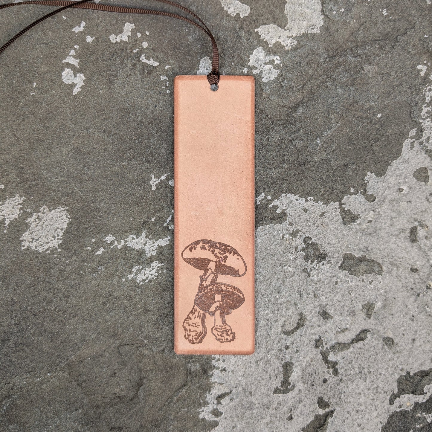 Engraved Leather Bookmark