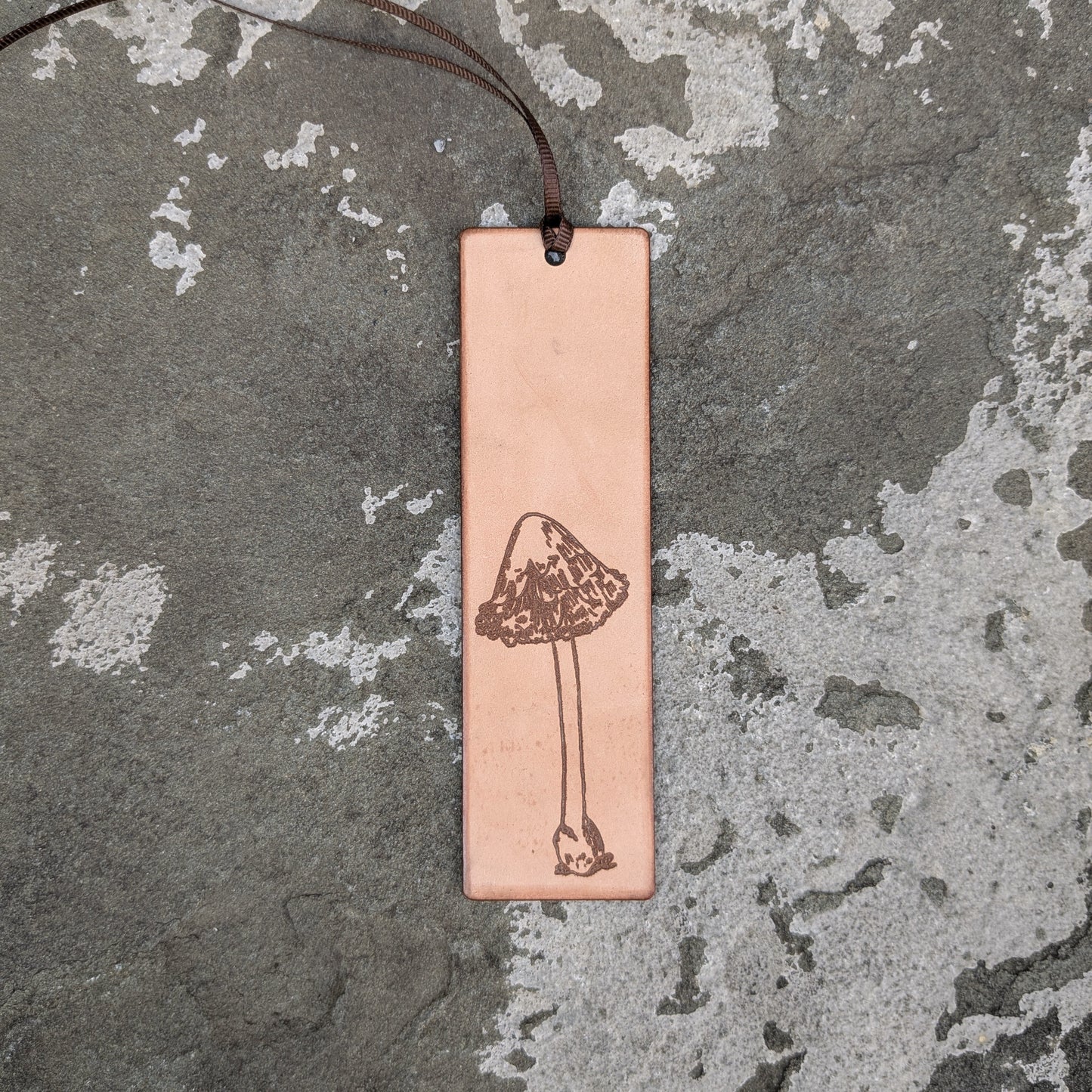 Engraved Leather Bookmark